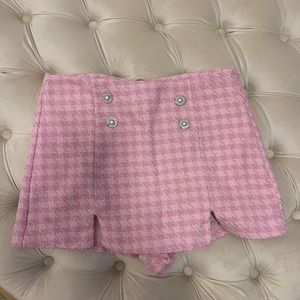 Zara faux tweed mini skort